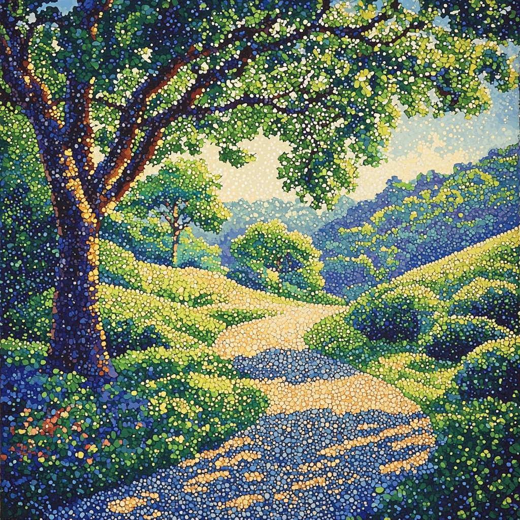 Georges Seurat Inspired Windswept Wonder Paint By Number