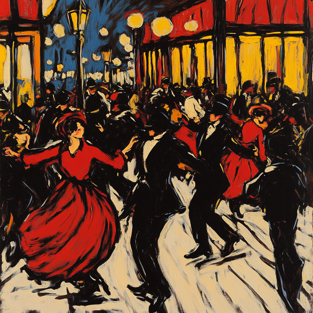Henri De Toulouse-Lautrec Inspired Jazz Night paint by color