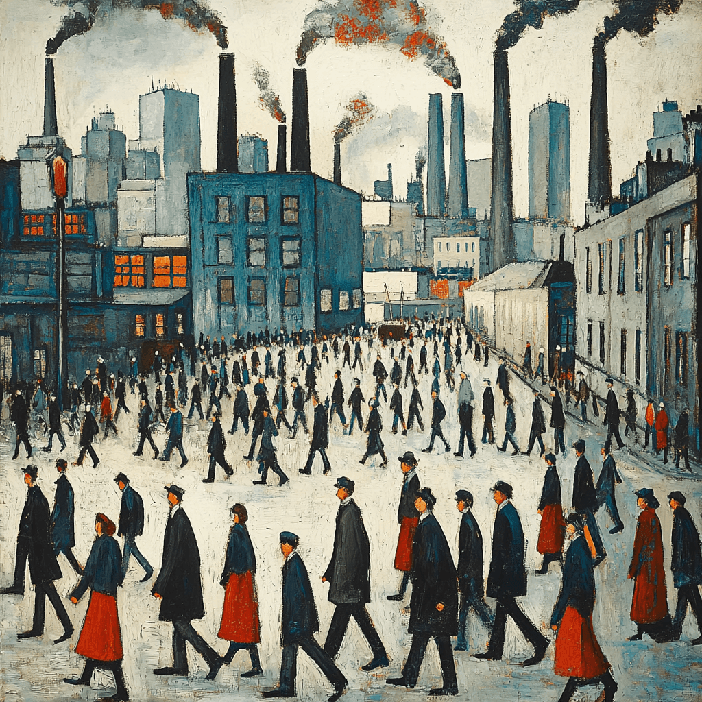 L.S. Lowry Inspired Industrial Revolution Echo Paint By Numbers Kits