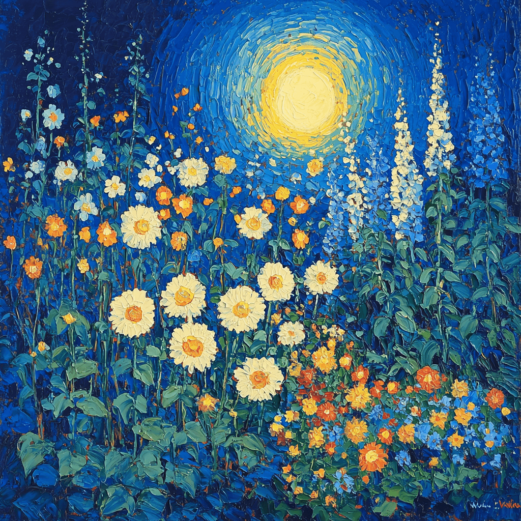 Vincent Van Gogh Inspired Midnight Garden Paint By Color