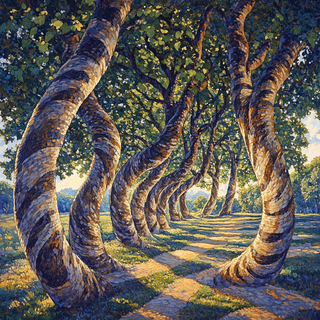 Michelangelo Inspired Whirlwind Forest DIY paint by numbers