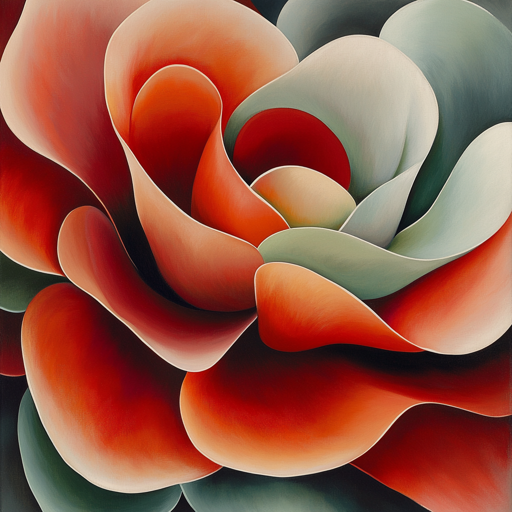 Georgia OKeeffe Inspired Desert Flowers Number painting