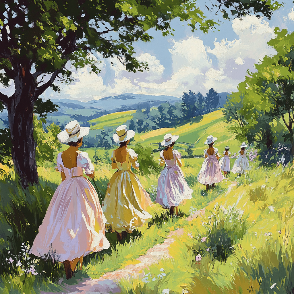 Thomas Gainsborough Inspired Village Fair paint by numbers