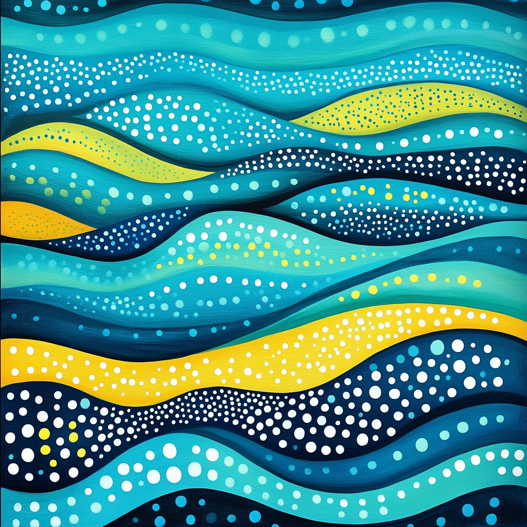 Yayoi Kusama Inspired Infinite Tidal Dots paint by color
