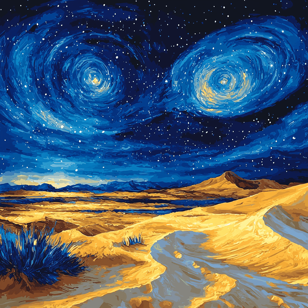Vincent Van Gogh Inspired Starry Desert Night Paint By Numbers