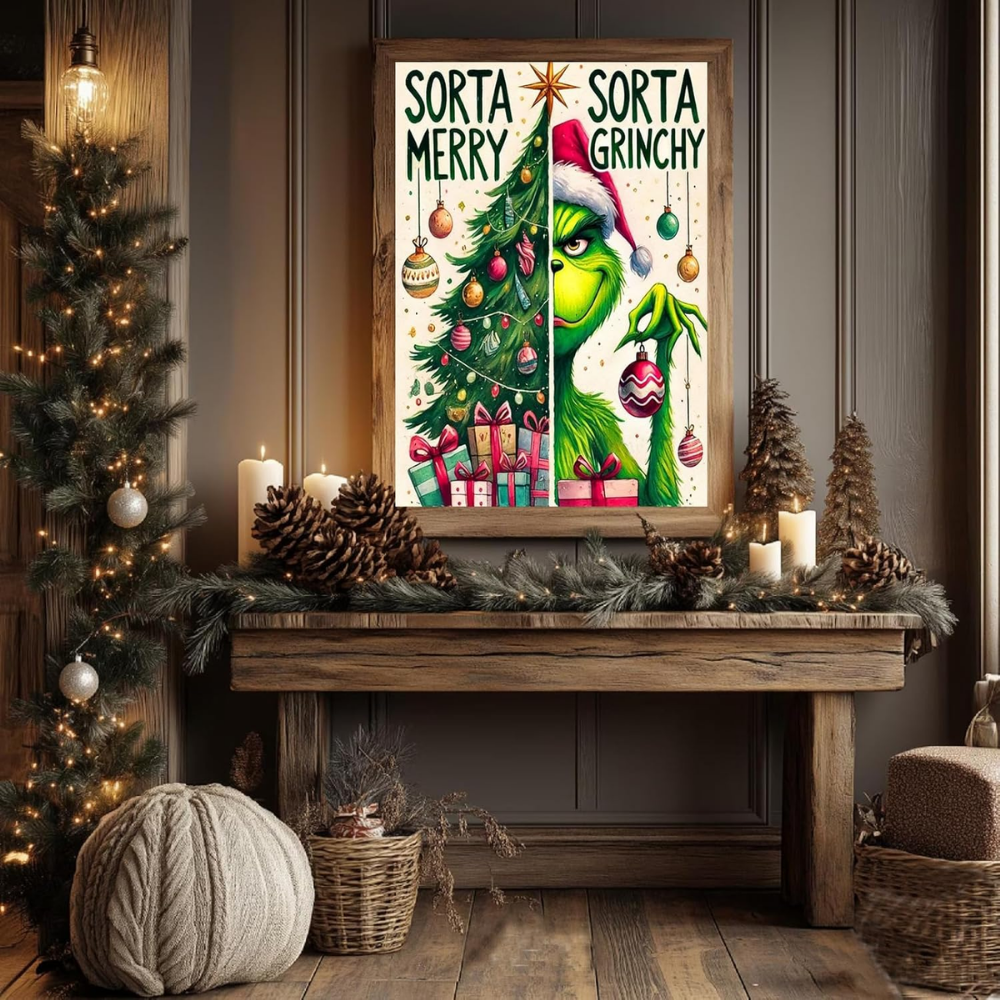 Christmas Winter Paint by Numbers DIY Acrylic Canvas Kit