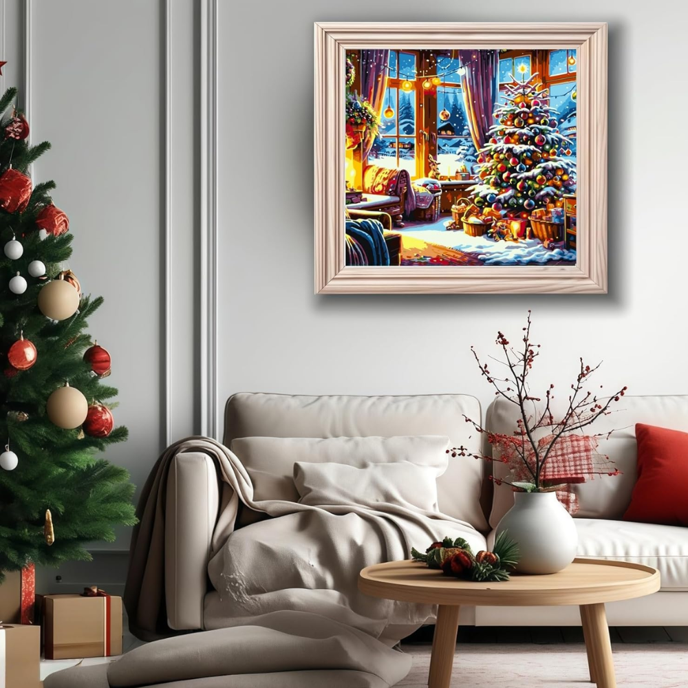 Christmas Tree Paint by Numbers Kit With DIY Canvas Set