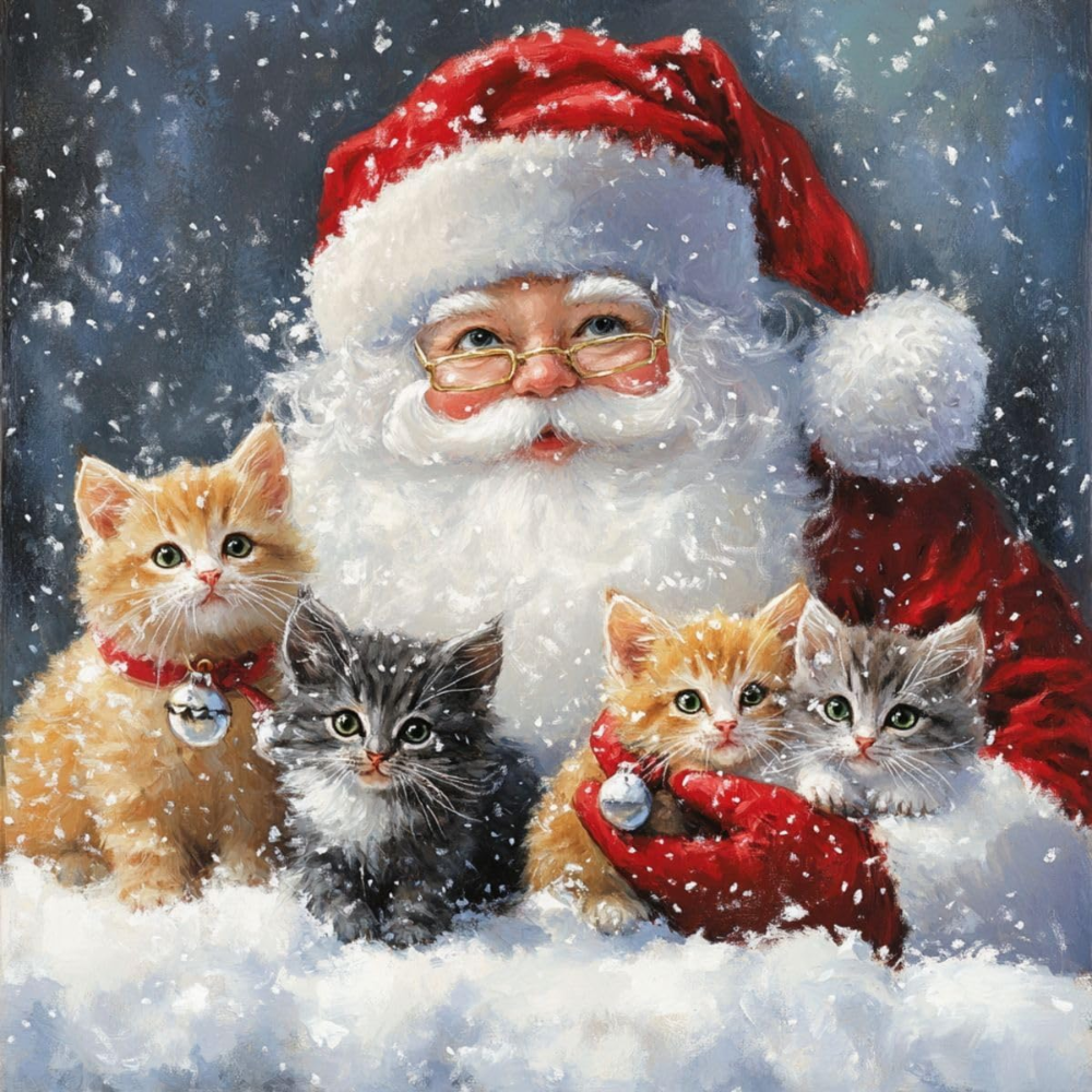 Christmas Paint by Numbers DIY Canvas Painting Kit 