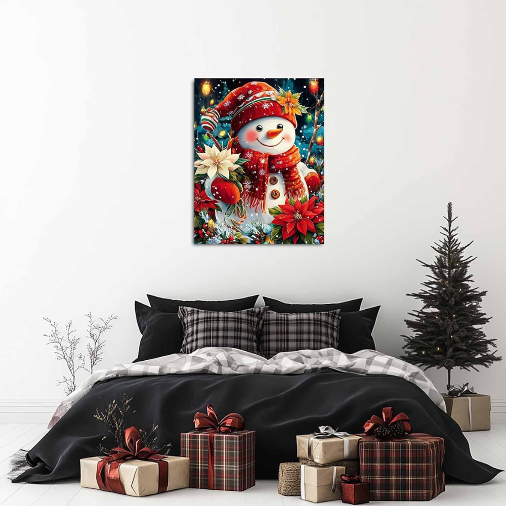 Christmas Paint by Numbers Kit on Canvas DIY Acrylic Painting