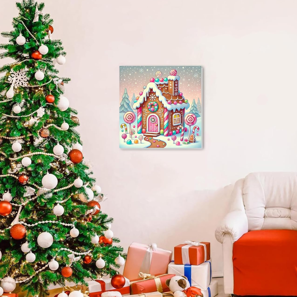 Christmas Paint by Numbers Kit with Frame and Easel