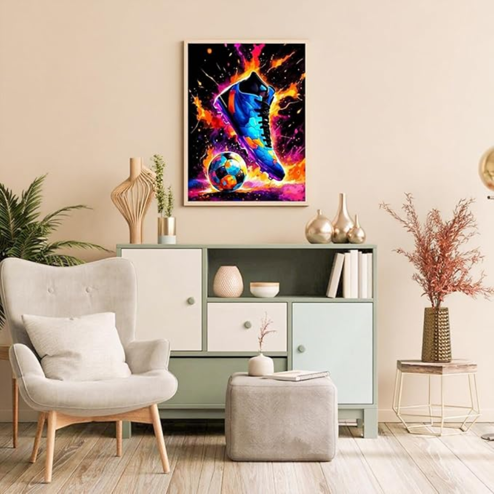 DIY Acrylic Paint by Numbers Kit FIFA2026 Soccer Theme Canvas Painting for Adults