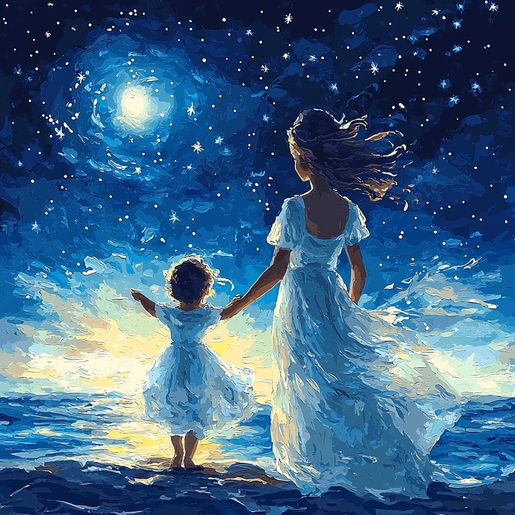 Dreams In The Night Sky Number Painting