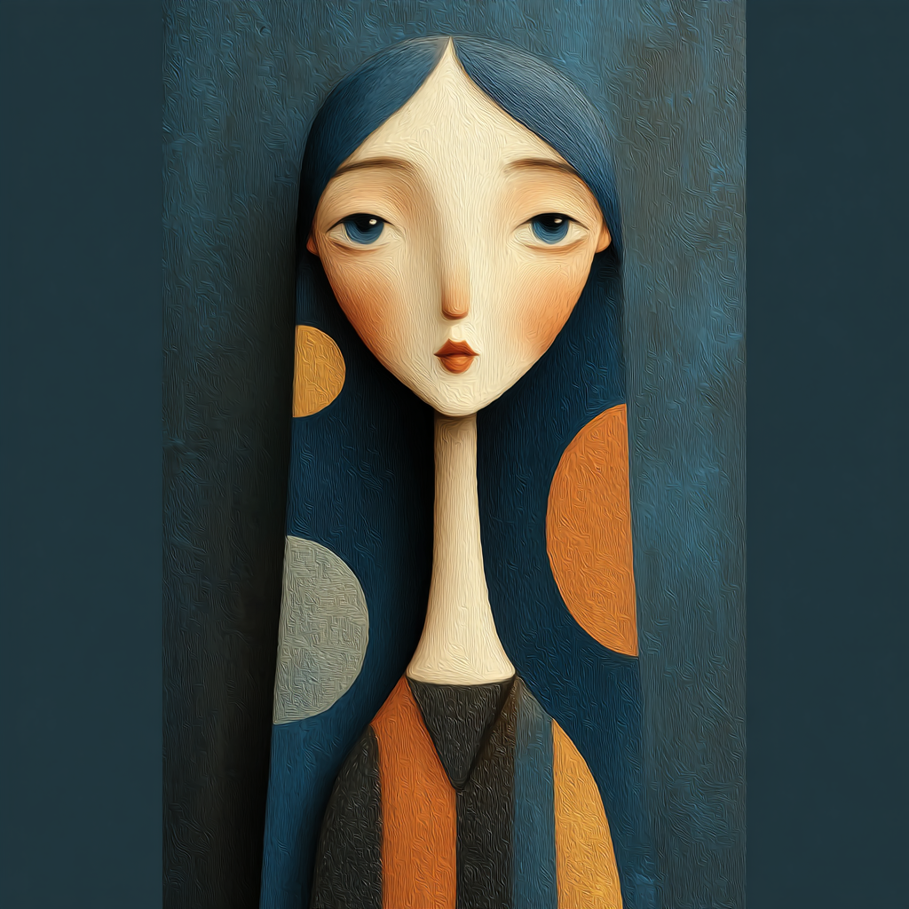 Amedeo Modigliani Inspired Long-Necked Portrait painting number kit