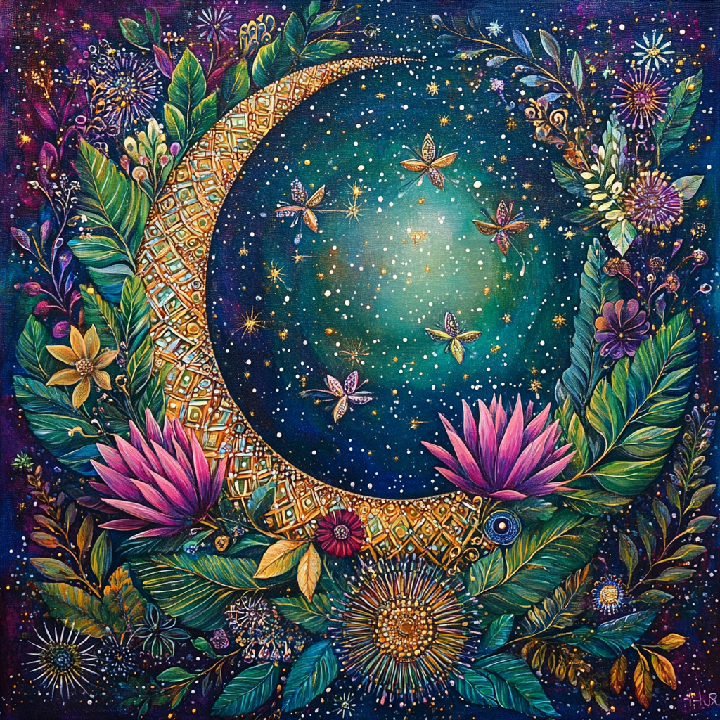 Frida Kahlo Inspired Lunar Tehuana Numbered painting kits