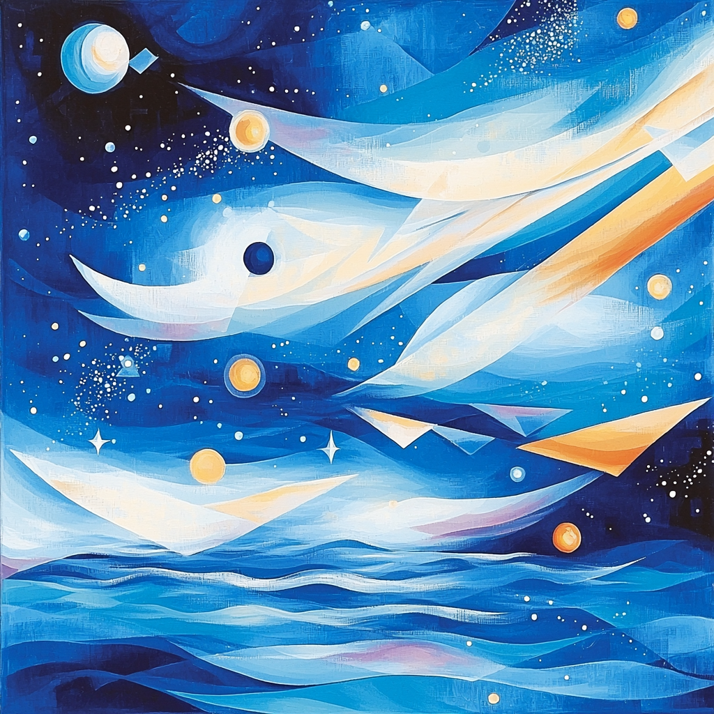 Wassily Kandinsky Inspired Celestial Ocean Painting By Numbers Kit