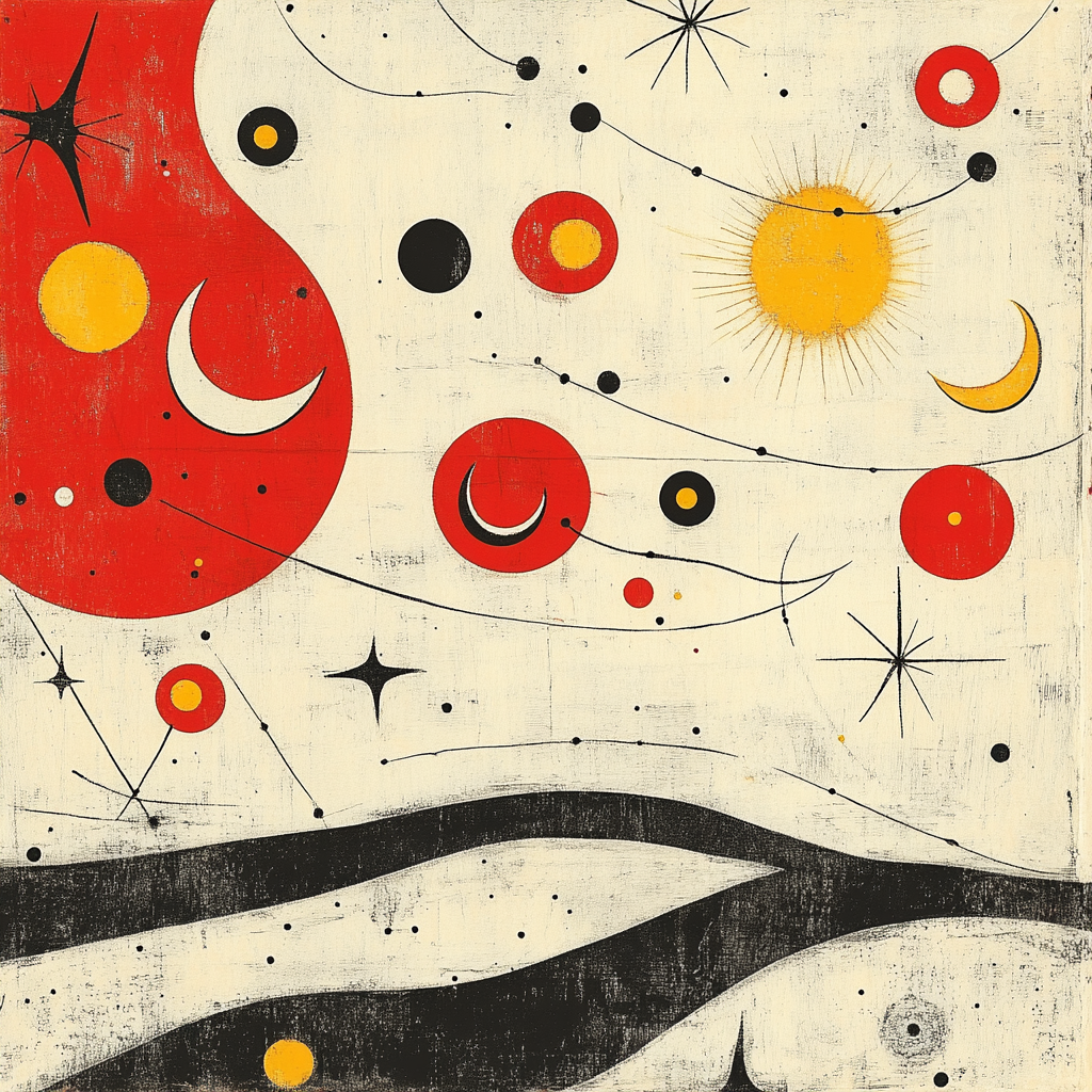 Joan Miró Inspired Dream Constellations paint by number