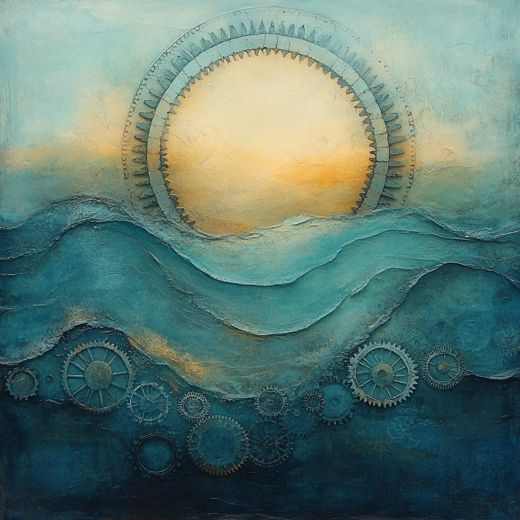 Max Ernst Inspired Clockwork Tides DIY paint by numbers