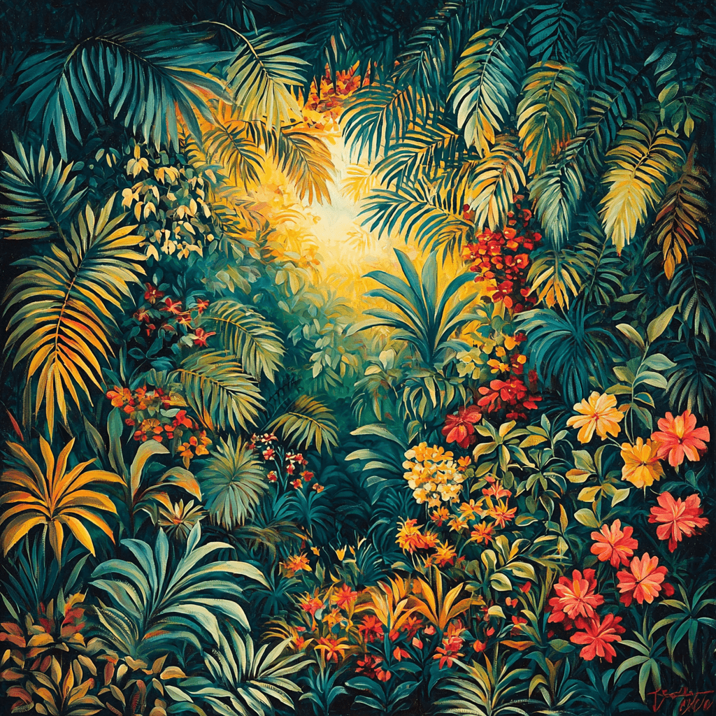 Henri Rousseau Inspired Garden Of Daydreams Paint By Color