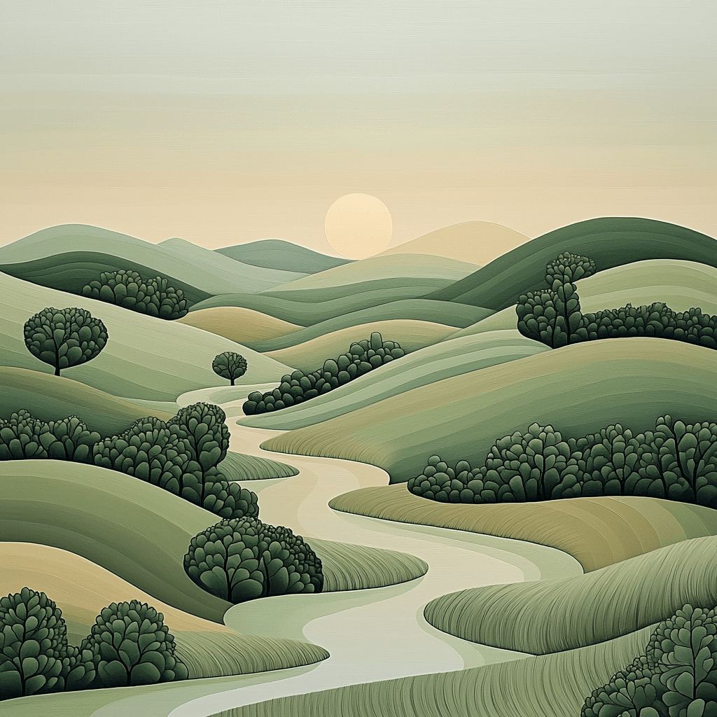 Nandalal Bose Inspired Ethereal Earthscapes Paint By Numbers Kits