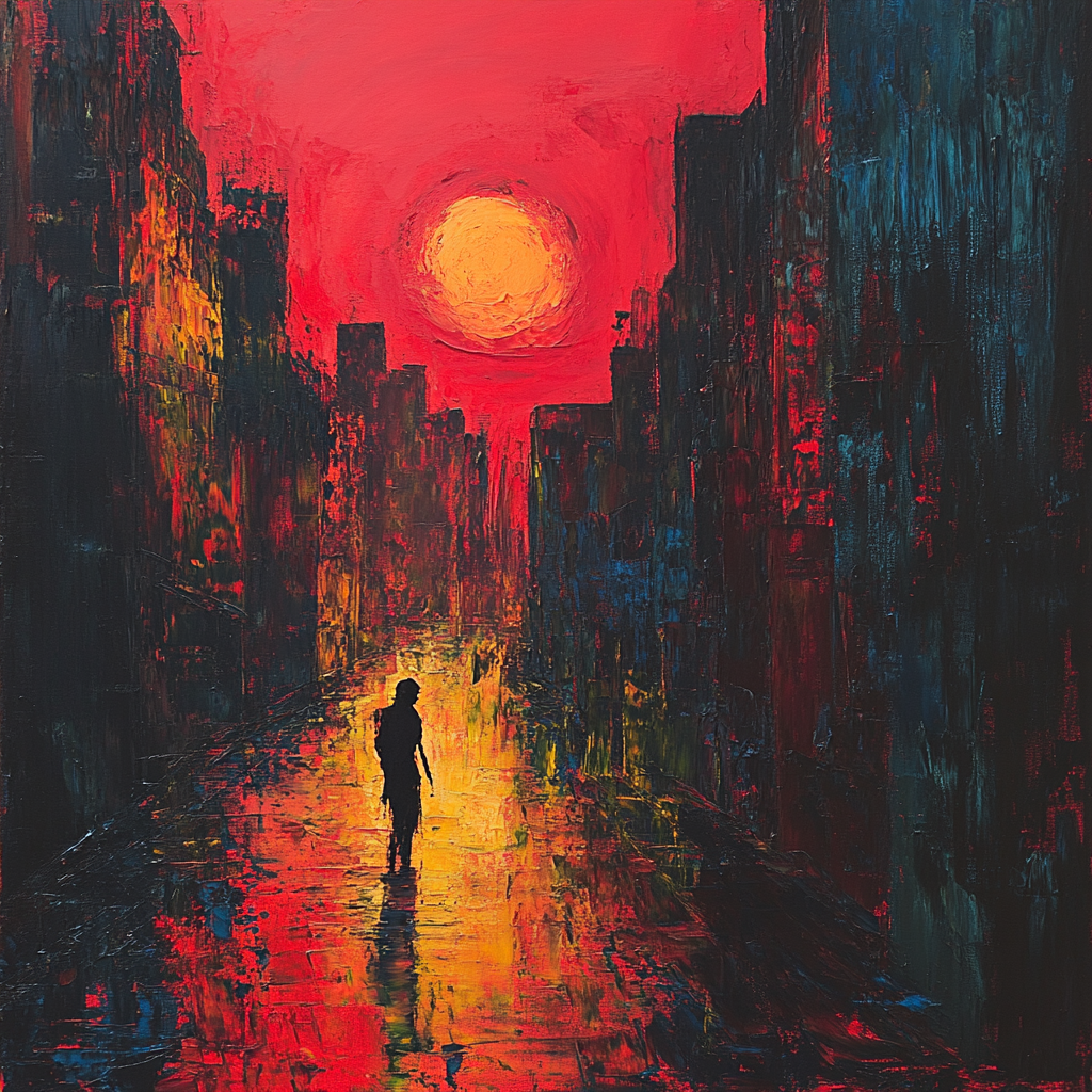 Edvard Munch Inspired Lonely City Paint by numbers kits