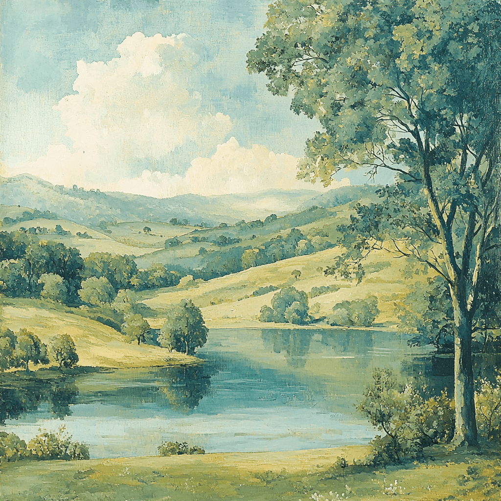 John Constable Inspired Serene Landscape Painting By Numbers Kit
