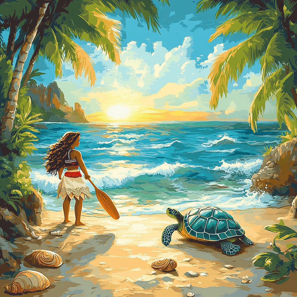 Moana Coastal Explorer DIY paint by numbers