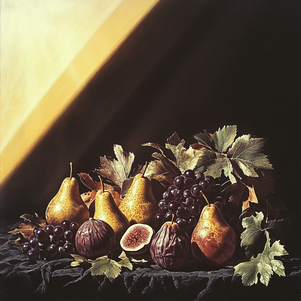 Caravaggio Inspired Mysterious Decay Still Life painting number kit