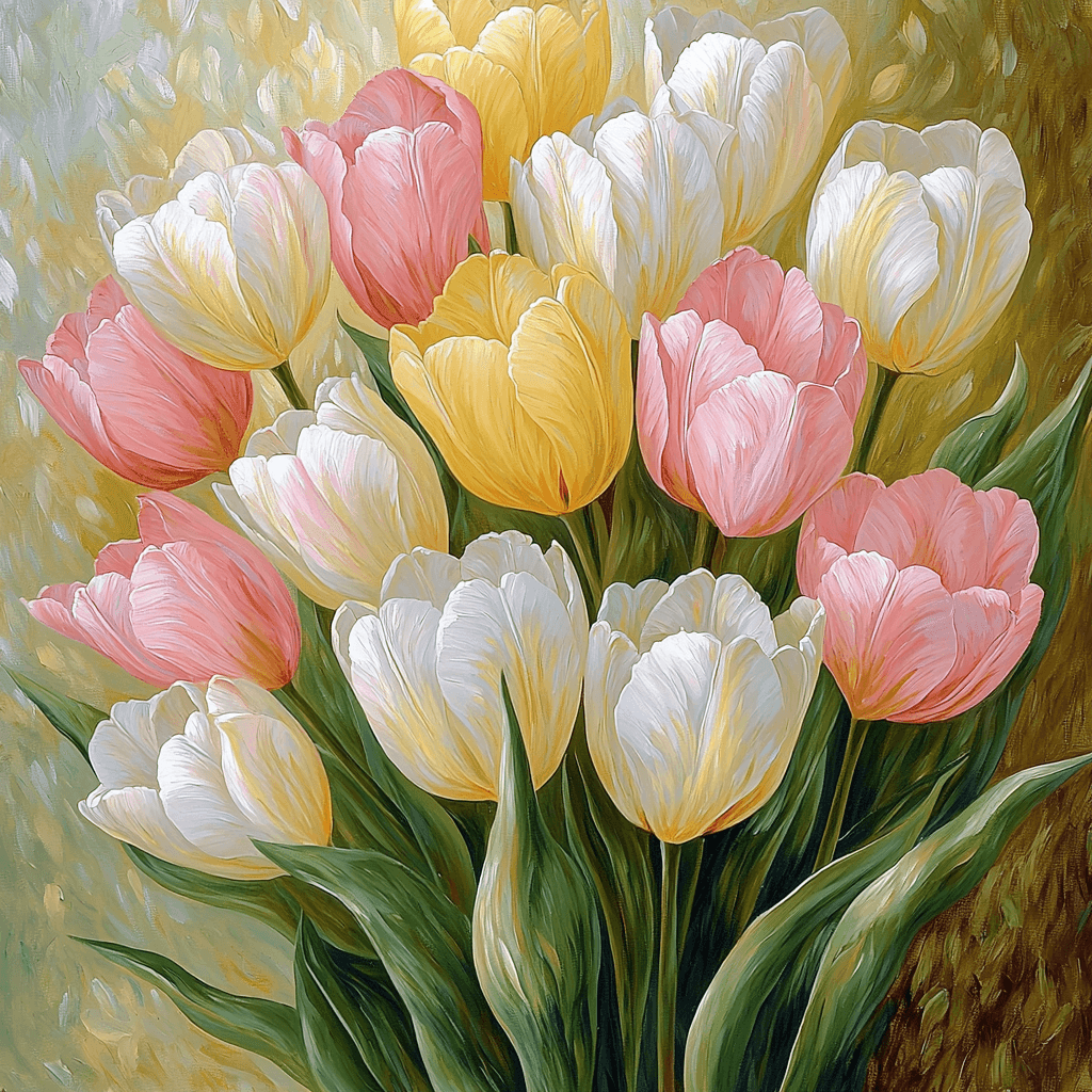 Renoir Inspired Timeless Tulips Paint By Color