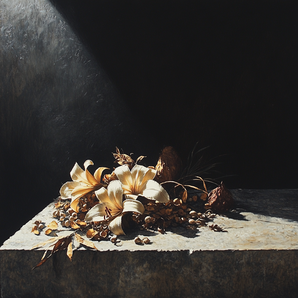 Caravaggio Inspired Memento Mori Foliage DIY paint by numbers