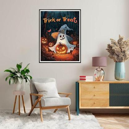 Paint By Numbers Ghost Art Kit For All Skill Levels