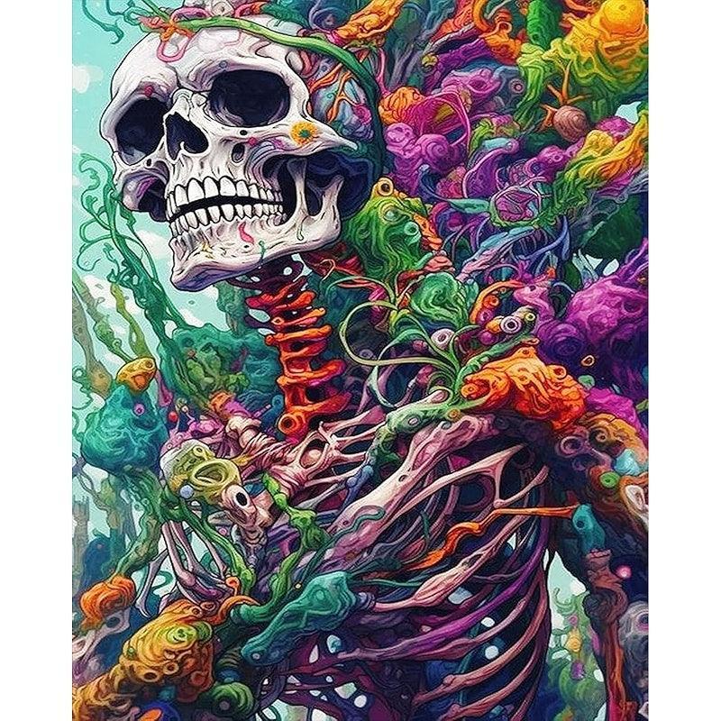 Skull Paint By Numbers For Adults DIY Oil Painting On Canvas