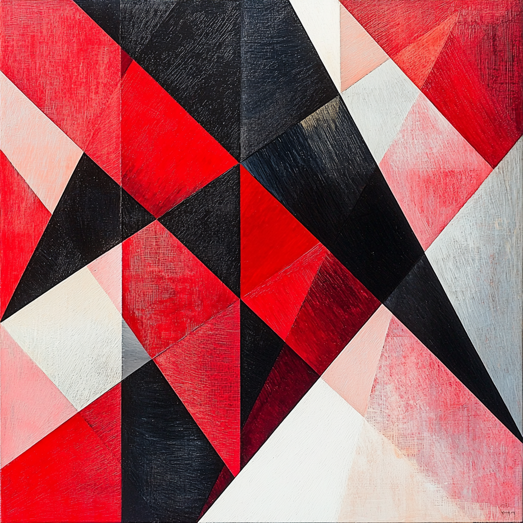 Kazimir Malevich Inspired Interlocking Dimensions Numbered Painting Kits