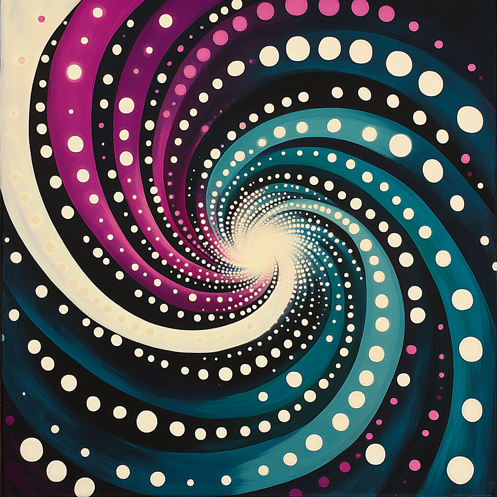Yayoi Kusama Inspired Chromatic Vortex Painting by numbers kit