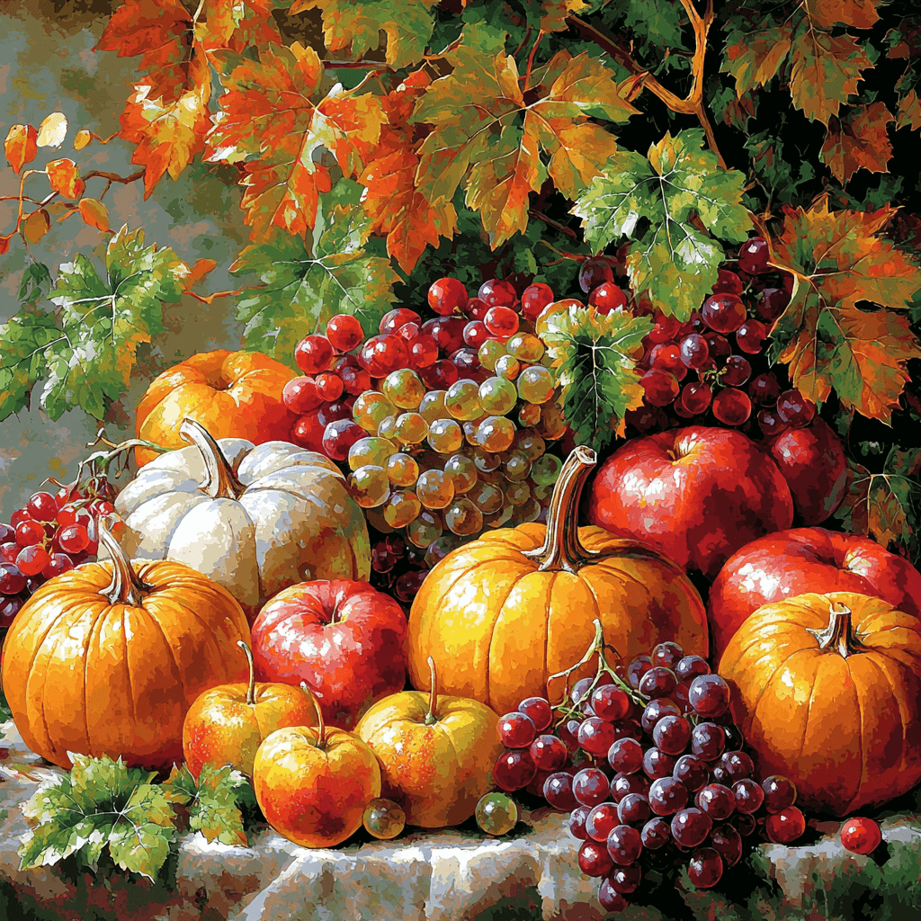 Jean-Baptiste-Siméon Chardin Inspired Bountiful Harvest Paint By Numbers Art