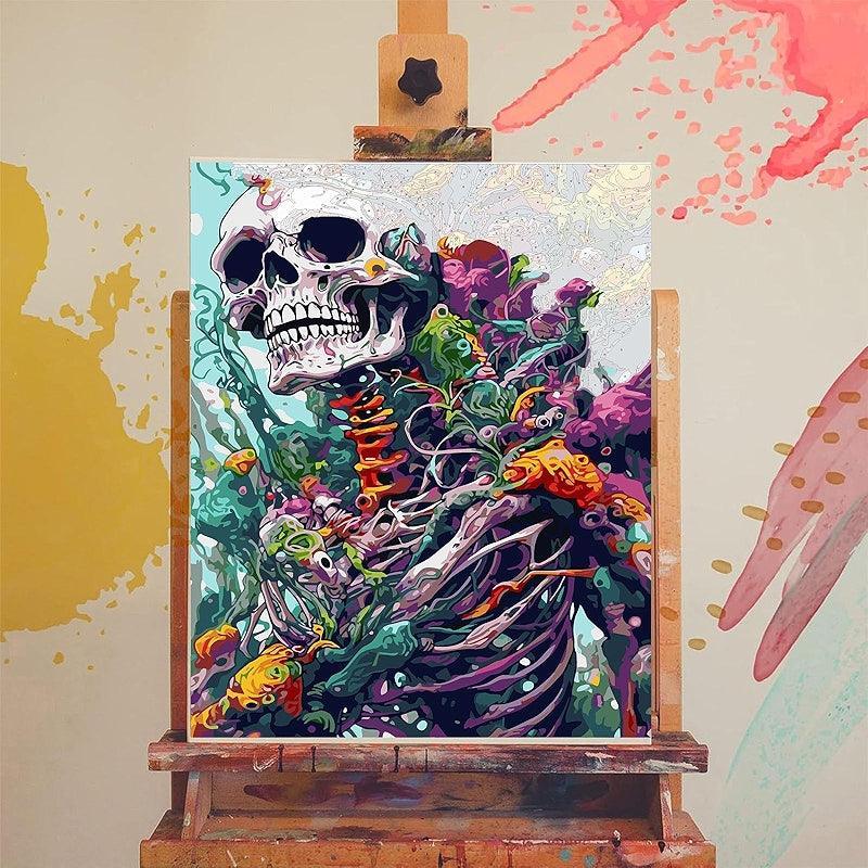Skull Paint By Numbers For Adults DIY Oil Painting On Canvas