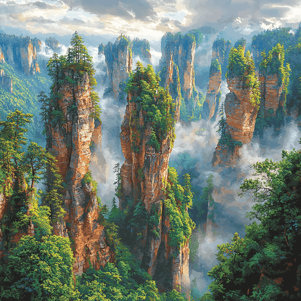 Zhangjiajie National Forest Park - Hunan Painting By Numbers Kit