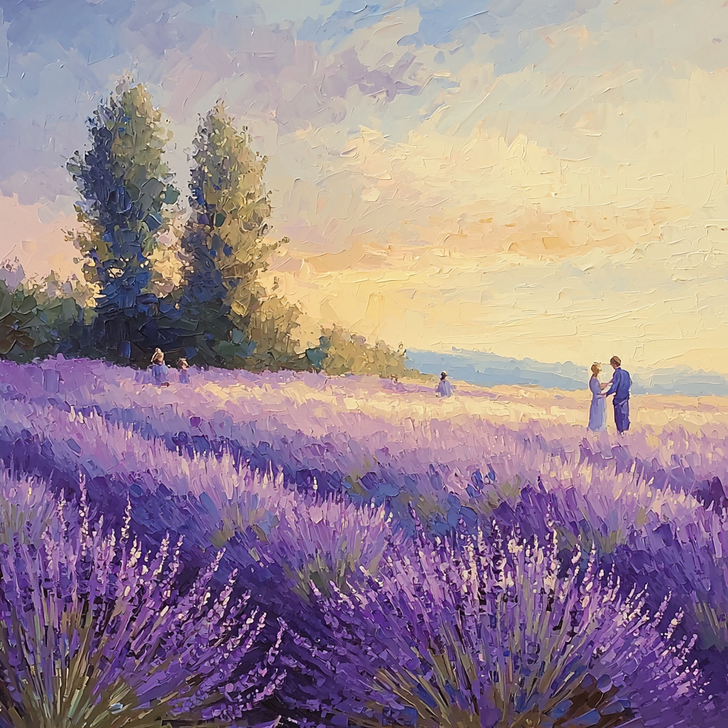Lavender Hues Of Love Paint By Color