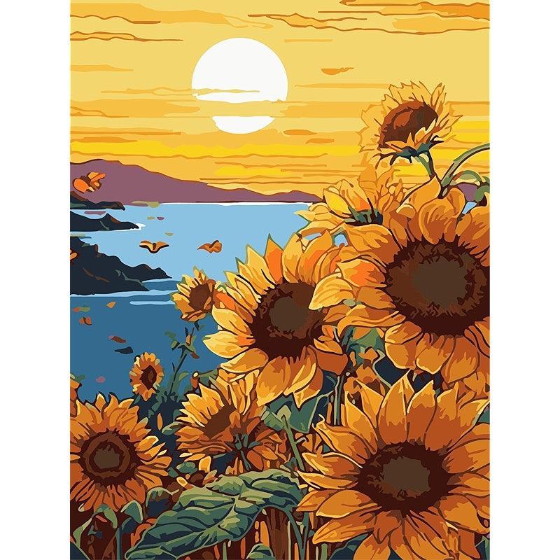 Paint By Number Kit For Adults And Beginners Cat Flowers