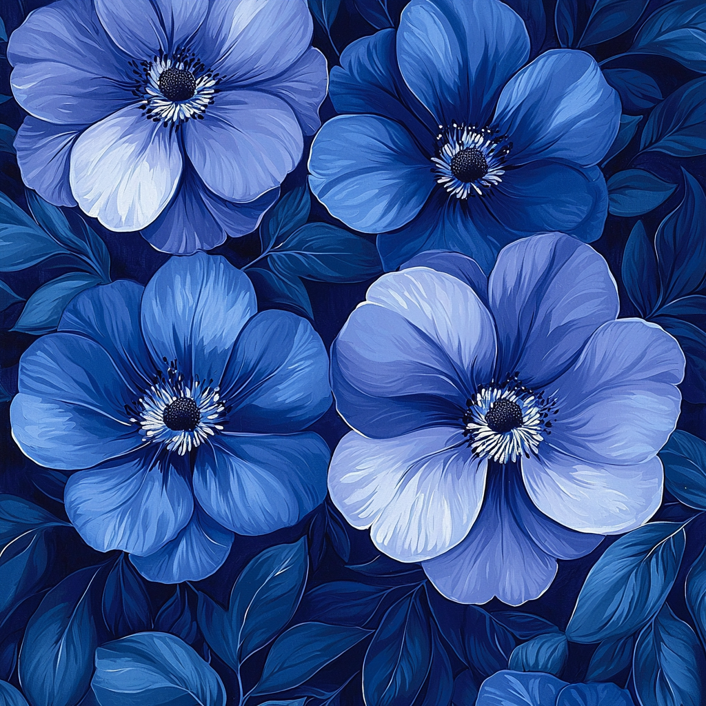 Georgia O'Keeffe Inspired Mythical Night Blooming Paint By Numbers Kits