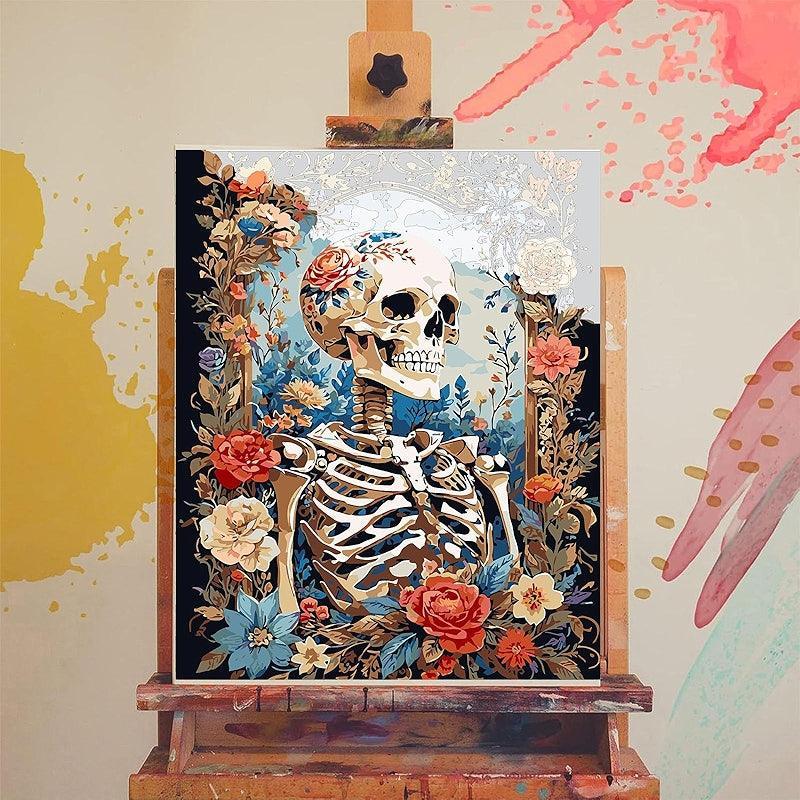 Skull Paint By Numbers For Adults DIY Oil Painting On Canvas