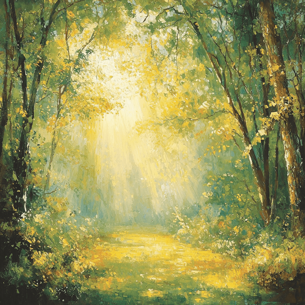 Claude Monet Inspired Rays Of Light Number Painting