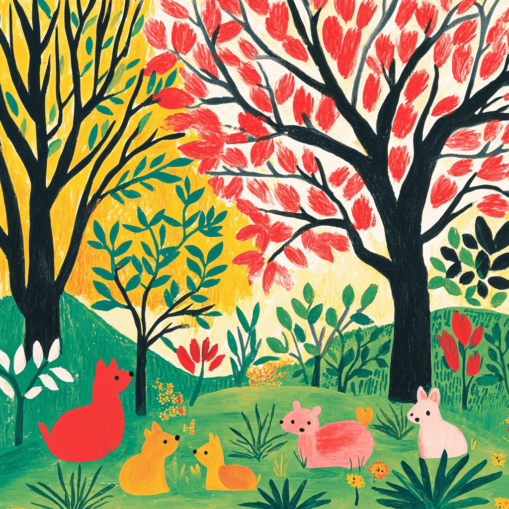 Henri Matisse Inspired Joyful Companions Number Painting