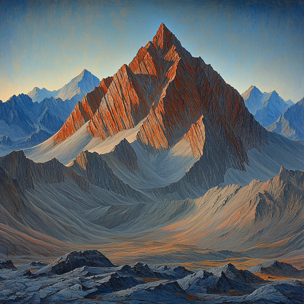 Michelangelo Inspired Stormborn Mountains Numbered painting kits