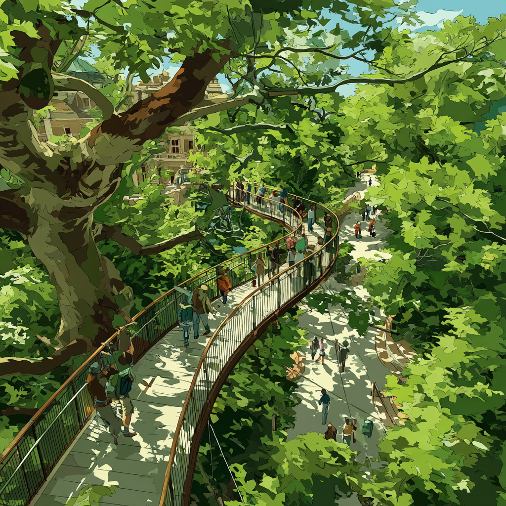 The Treetop Walkway At Kew Gardens Paint By Number