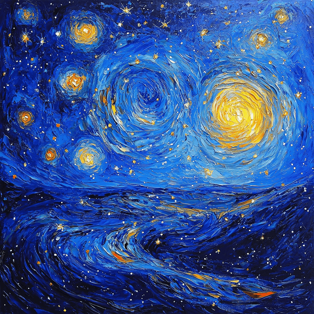 Vincent Van Gogh Inspired Celestial Landscapes Paint By Color