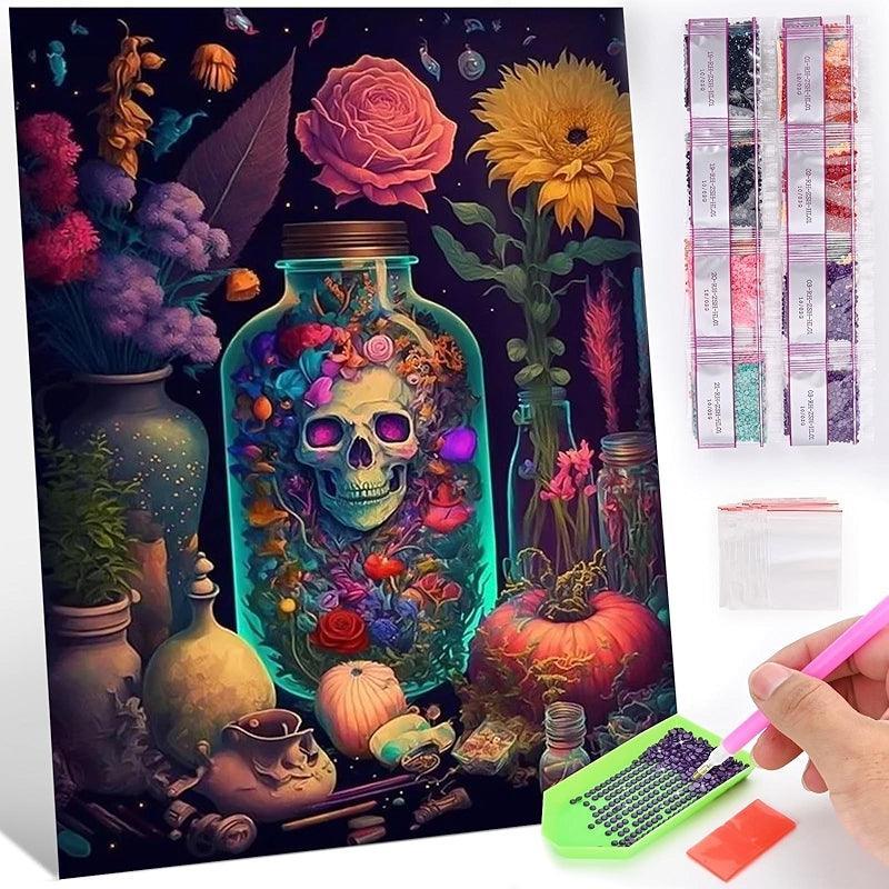 DIY Skull Diamond Art Kit For Crafting And Wall Decor