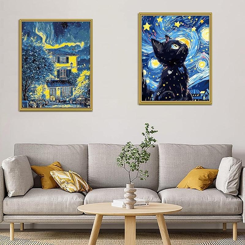 Paint By Numbers Kit Black Cat Canvas Art