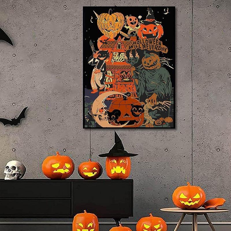 Halloween Paint By Numbers Kit For Home Decor