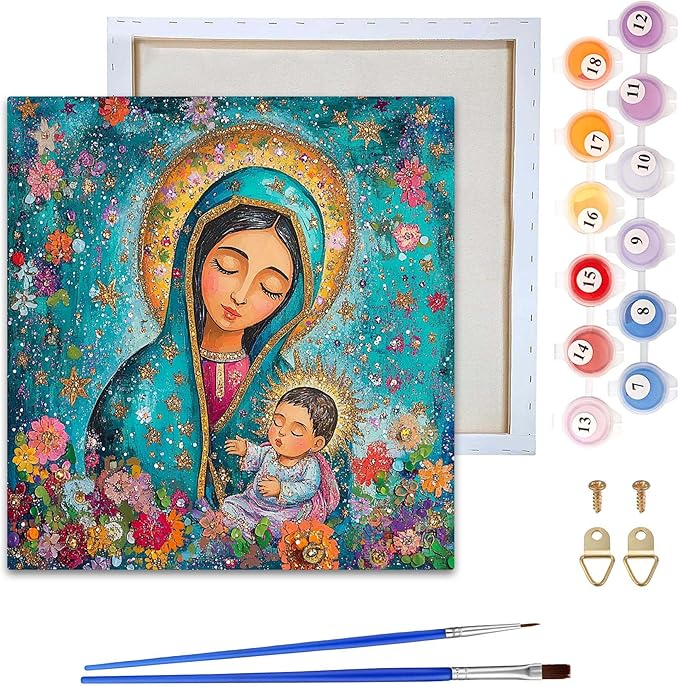  Framed Paint by Numbers Kit for Adults & Beginner