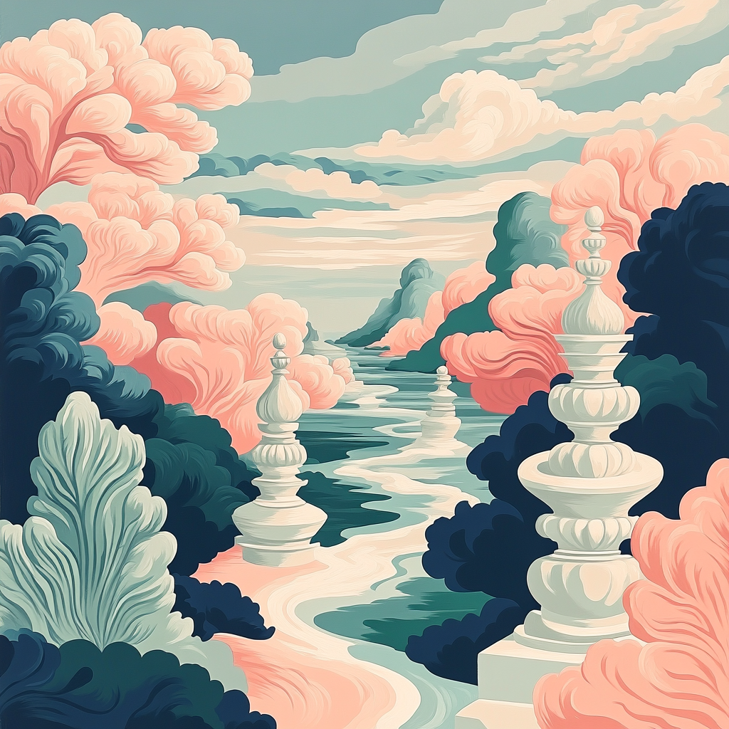 Michelangelo Inspired Coral Symphony paint by color